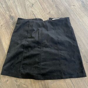 Suede mini skirt